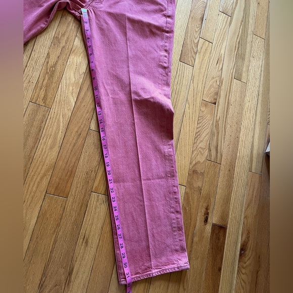 Levi’s 501 White Oak Cone Denim Jeans Red Light Wash Button Fly Classic Colorful - Picture 11 of 14